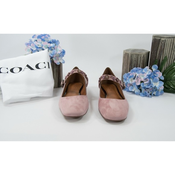 Coach Mary Jane Women's Shoes sz 8.5 $250 dusty tea rose pink - Picture 4 of 14